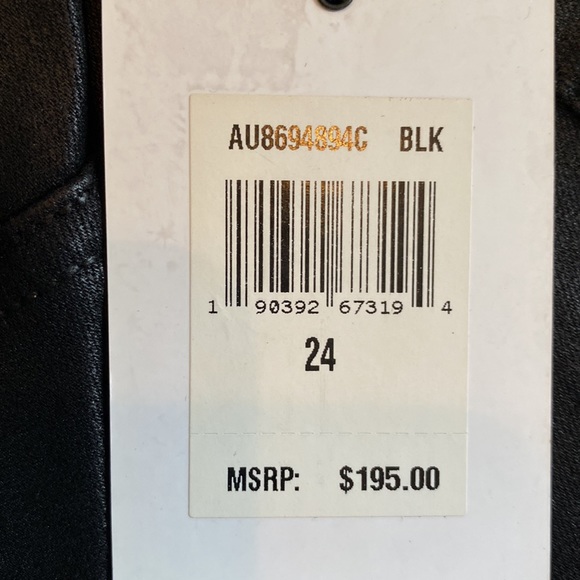 7 For All Mankind black wax denim brand new with tags size 24 - Picture 4 of 6